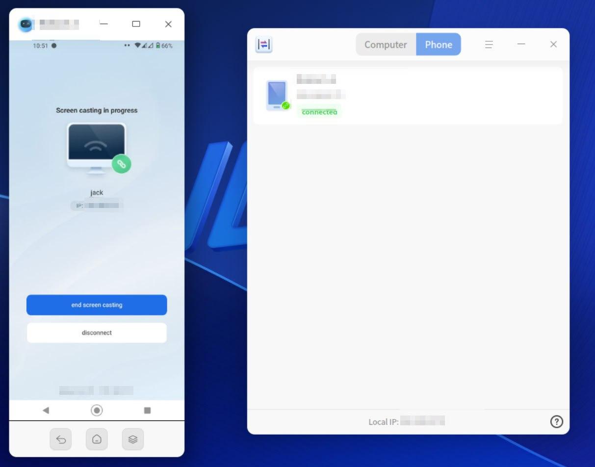 Screen mirroring HP ke deepin — kontrol langsung dari desktop